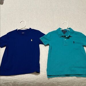 Polo by Ralph Lauren Turquoise Shirt and Royal Blue polo t shirt 3 T